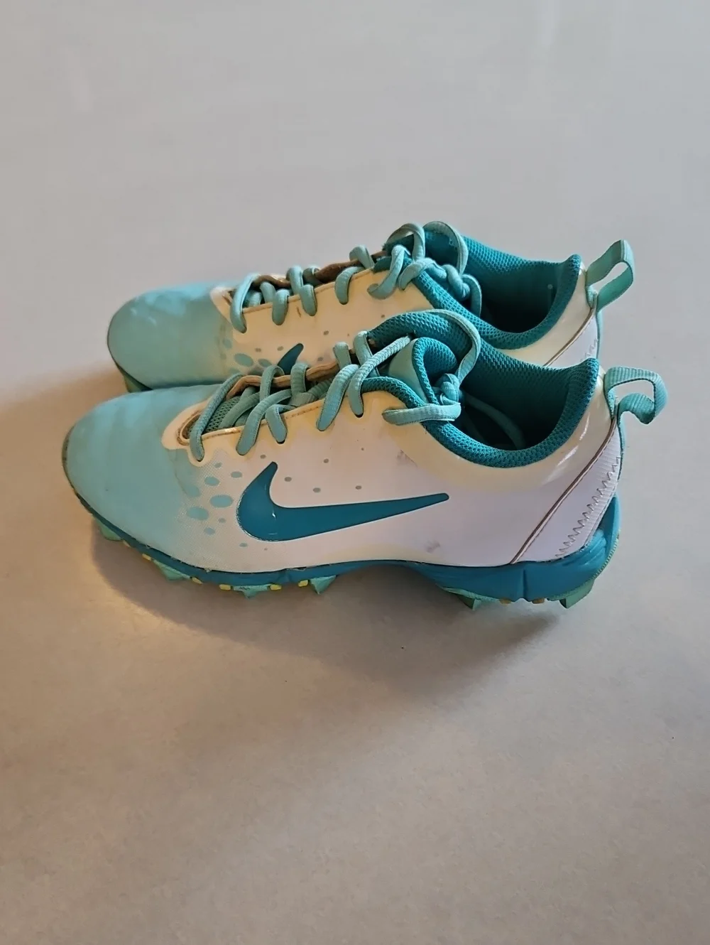 Nike Teal And White Softball Cleats